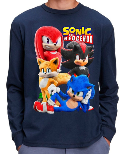 Camisetas Remeras Manga Larga  Sonic 