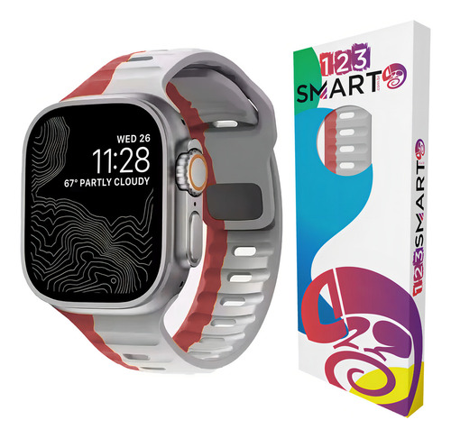 Pulseira De Silicone Mariner Para Hw16 W29s Ultra 9 Plus Pro Max 49mm W69+ Ultra 49mm Serie 10 T800 T900 W99+ W34+ S10 Ultra I9 Ultra Max Series W28 Watch 9 Ultra2 Ultra S100 K9 Ultra 2 Dt8 - V/c