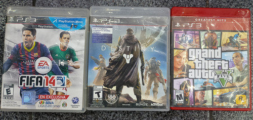 Juegos Para Ps3 Fifa, Destiny Y Grand Theft Auto V Original (Usado)