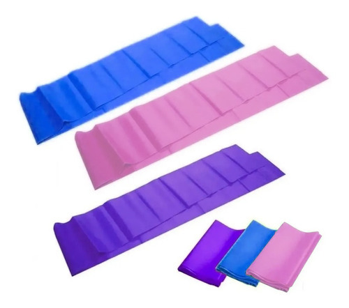 Kit 3 Faixas Elásticas Thera Band Fisioterapia Pilates