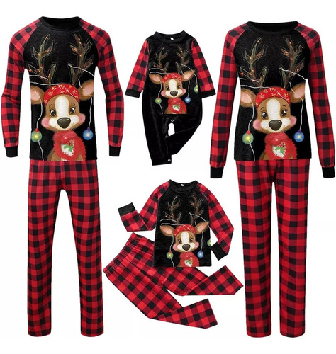 Conjunto Pijamas Navidad Para La Familia A Juego Cuadr