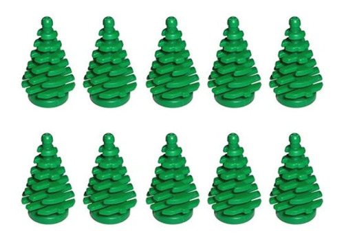 Lego Nuevo 10 pcs Verde Pino Árbol Pequeño Tren