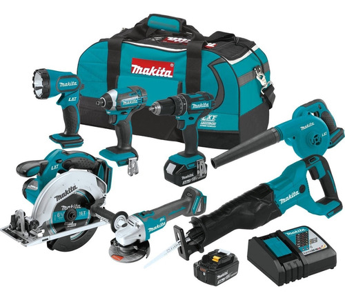 Juego De Taladros Makita Xt706 Con 3.0 Ah De Iones De Litio.