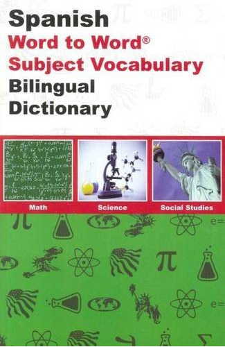 Book : Spanish Bd Word To Word With Subject Vocab Suitable