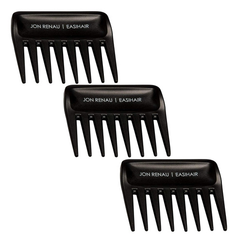 Set Of 3 Wide Tooth Combs By Jon Renau & Easihair For Synthe