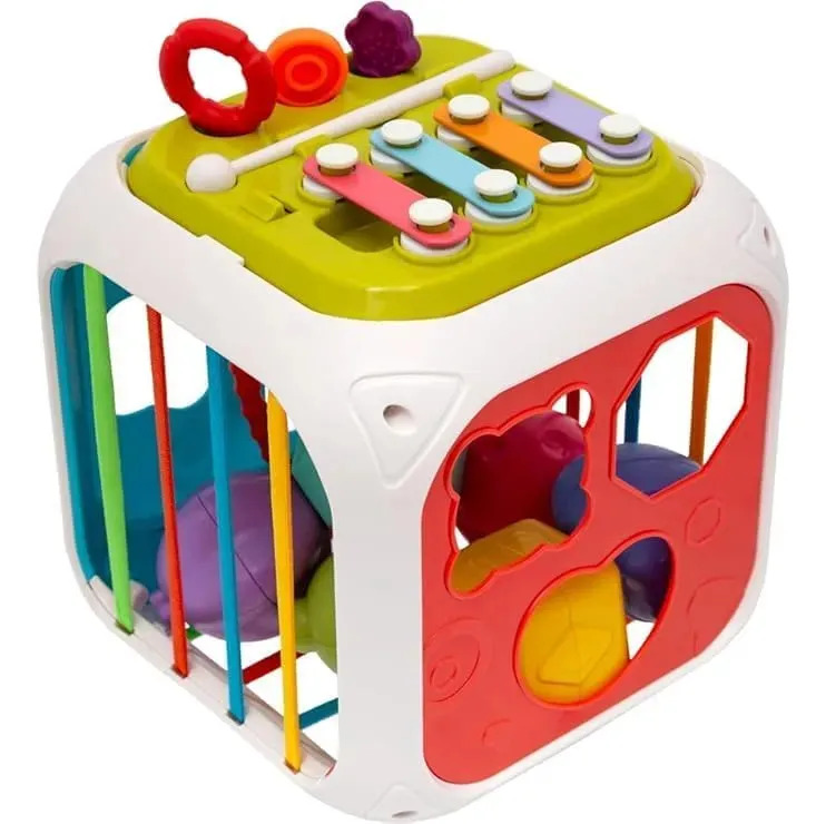 Cubo De Atividade Educativo  7 em 1 Brinquedo Sensorial