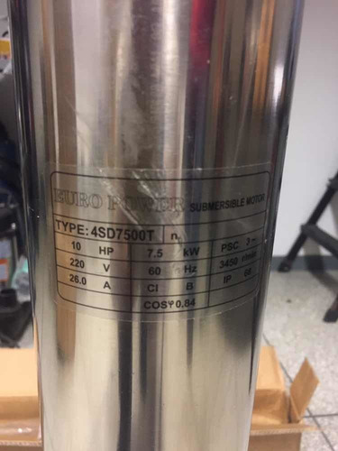 Bomba Pozo Profundo Europower 10 Hp, 220 Volts. Trifásica 4