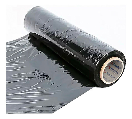 Film Stretch Negro Alusa Rollo opaco Para Embalaje 300 Metros 20 Micrones Marca Maxtrust Modelo 202-mxt Material De Poliuretano Se Estira Hasta 500% Ideal Para Uso Domestico E Industrial