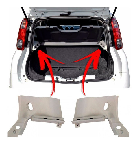 Par Suporte Bagagito Porta Malas Uno Vivace 1.0 Evo 8v 2011