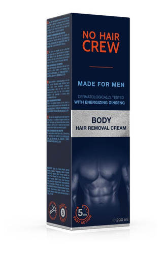 Dos No Hair Crew Body Crema Depilatoria Corporal Para Hombre