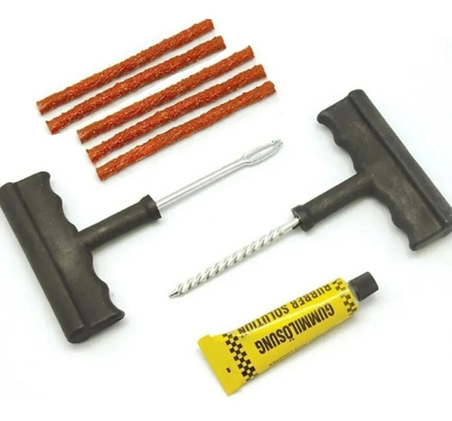 Imagen 1 de 3 de Kit Reparacion Pinchazos Neumaticos Kit Emergencia Auto Moto
