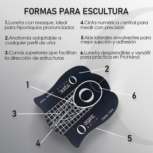 Formas Esculturales Uñas 200 Pzs Classic Form Organic Nails