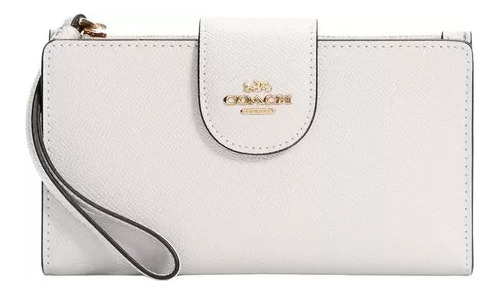 Cartera Coach Original Dama Tech Phone Wallet Cuero Crema