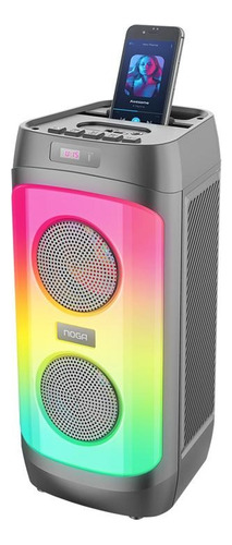 Parlante Portátil Led Bluetooth  Karaoke Microfono Noga 645 