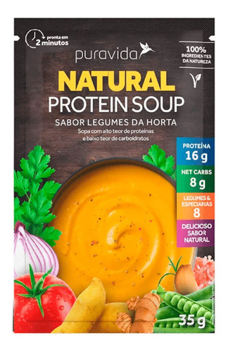 Sopa Sabor Legumes Da Horta Natural Protein Pura Vida 35g