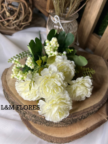 Kit Com 5 Buquê De Cravo Artificial Com 5 Flores | Parcelamento sem juros