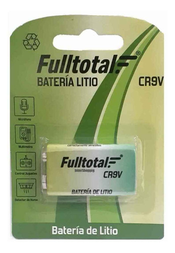 1bateria 9v Litio Cr9v Full Total