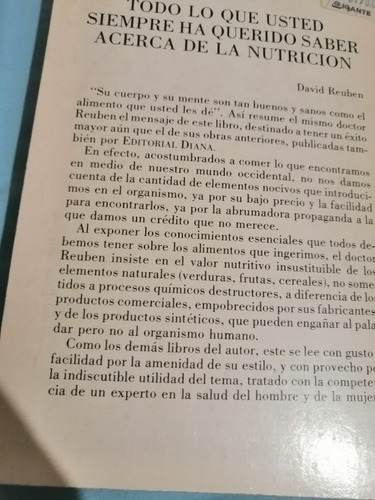 Todo Lo Que Usted Siempre Ha Querido Saber Acerca Nutrición (Usado)