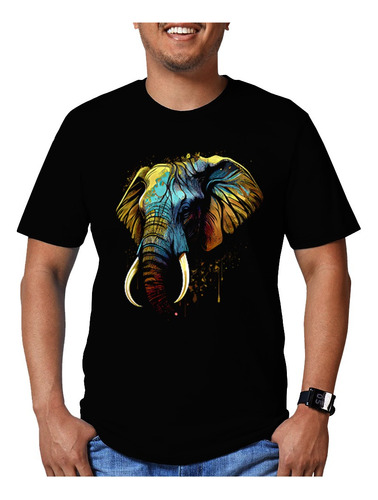 Playera Animales Hombre Elefante Diseño 26 Playeras Beloma