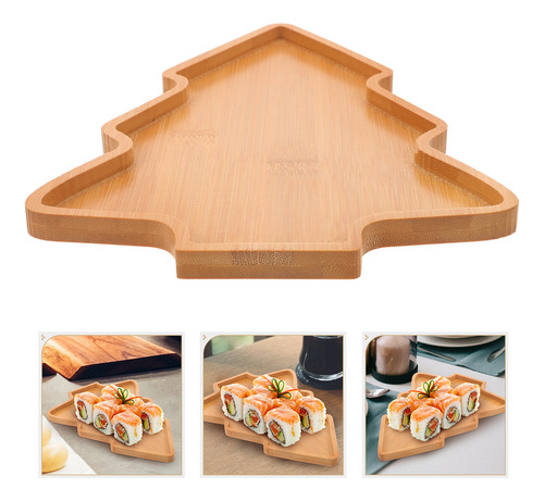 Plato De Madera Para Servir Aperitivos Con Forma De Árbol De