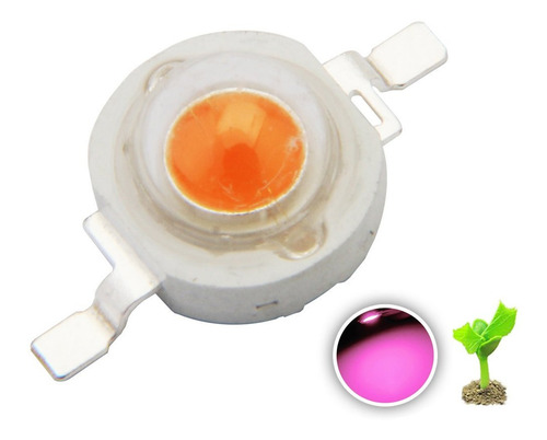 20 Led 1w Full Spectrum Crecimiento De Plantas Con Disipador