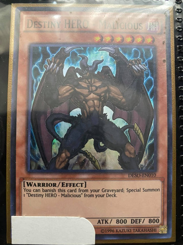 Destiny Hero Malicious Super Yugioh