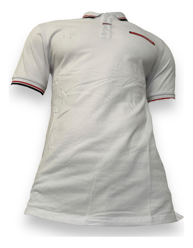 Playera Moderna Hombre Cuello Polo Franja Icon Slim Premium