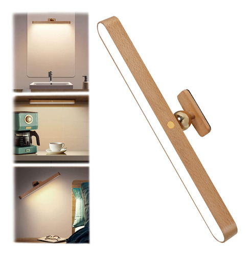 Lámpara Led, Lámpara De Pared De Madera, Luces De Espejo Par