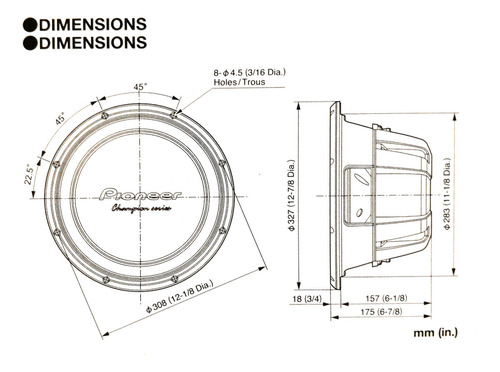 Subwoofer Pioneer 12 Pulgadas Tsw 312 D4 1600w Doble Bobina