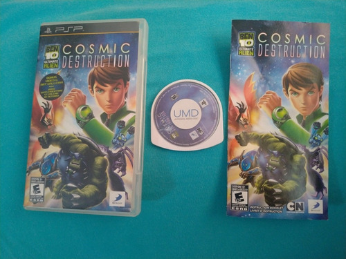 Jogo Psp Umd Ben 10 Cosmic Destruction Impecavel Completo (Usado)