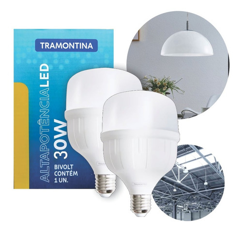 Kit 2 Lâmpadas Led Alta Potência 30w 6500k Bivolt Tramontina