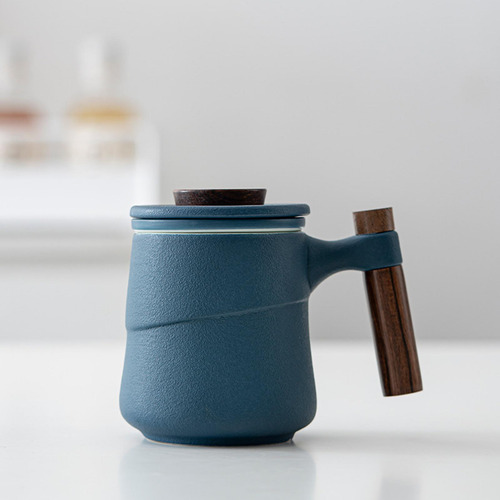 Taza / Taza De Cerámica Del Té Del Estilo Japonés Azul