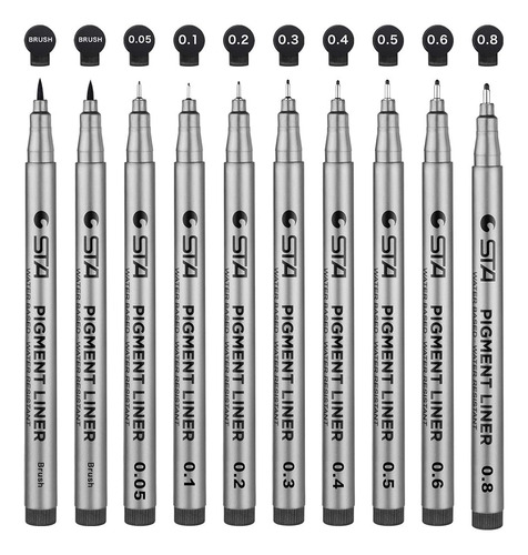Precision Black Micro Pen Fineliner Ink Pens - Tinta De Arch