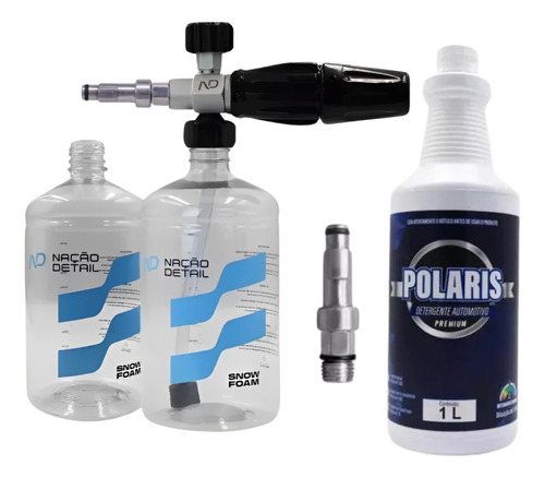 Kit Nação Detail Snow Foam Jacto + Shampoo Polaris 1 Litro