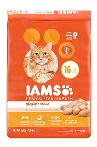 Pienso Gatos Adultos Iams Pollo Y Salmón