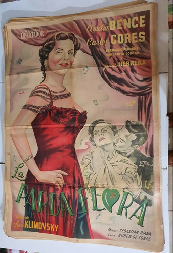 Antiguo Afiche De Cine Original-la Parda Flora- Sb