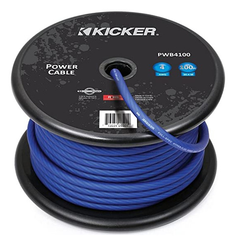 Rollo Cable Kicker 4 Gauges 30 Metros Azul Pwb4100