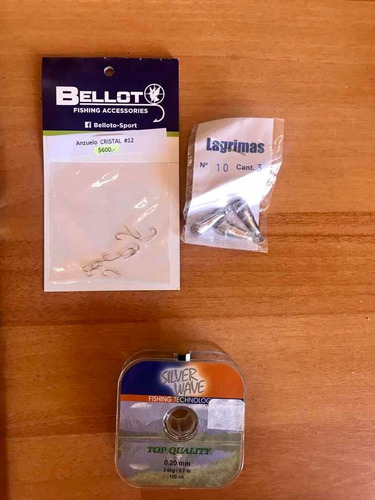 Combo De Pesca Pejerrey, Caña Pescar, Nylon Carrete Anzuelos