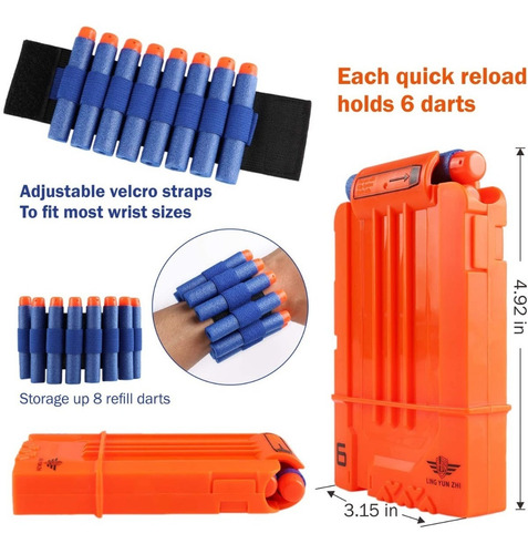 Imagen 6 de 6 de Uwantme Kit De Chaleco Táctico Para Pistolas Nerf