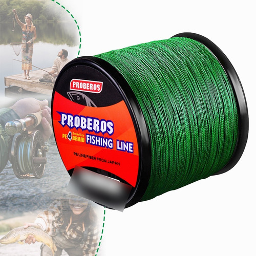 Nylon Multifilamento De Pesca 4 Hebras Verde