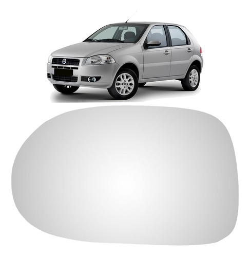 Lente Com Base Retrovisor Palio Economy 09 10 11 Esquerdo