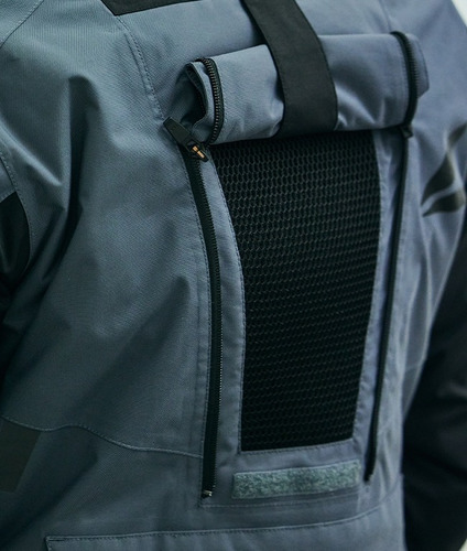 Imagen 8 de 10 de Campera Moto Rs-taichi Kompas Black 4 Estaciones Impermeable
