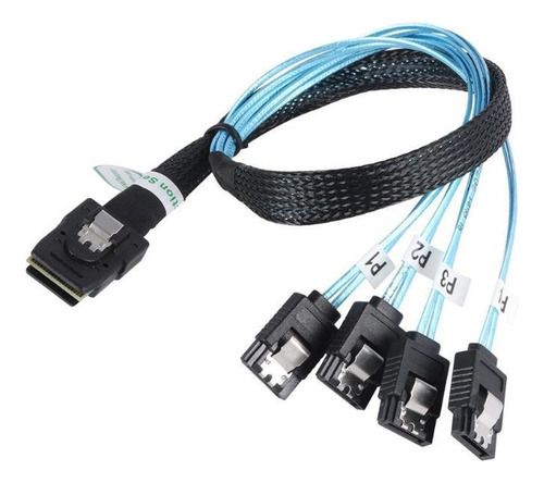 Cable Sas Sff-8087 A 4 Sata Hdd 12gbps