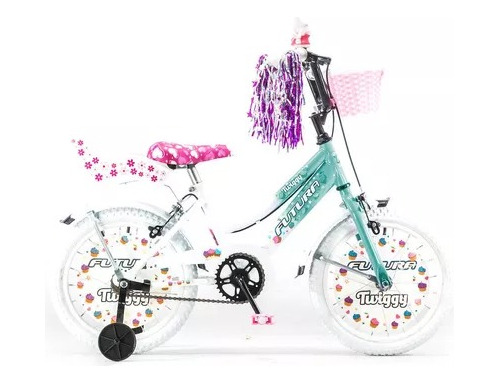 Bicicleta Infantil Futura Twiggy R16 Con Rueditas 4045