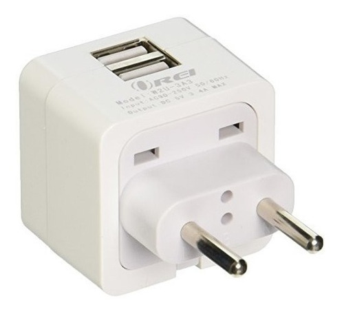 Orei 3.4a 2 Usb Plug Adapter Type C For Europe