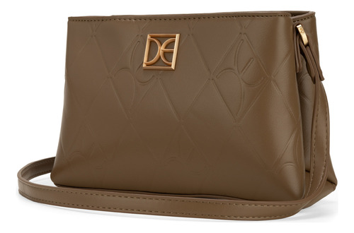 Bolsa Crossbody Cloe Sensyali Chico Color Marrón claro
