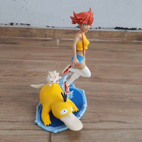 Miniatura Boneco Pokémon Misty Psyduck Togepi