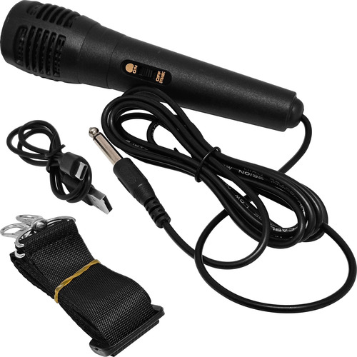 Caixa De Som Ds14 Bluetooth Usb E Microfone Preta