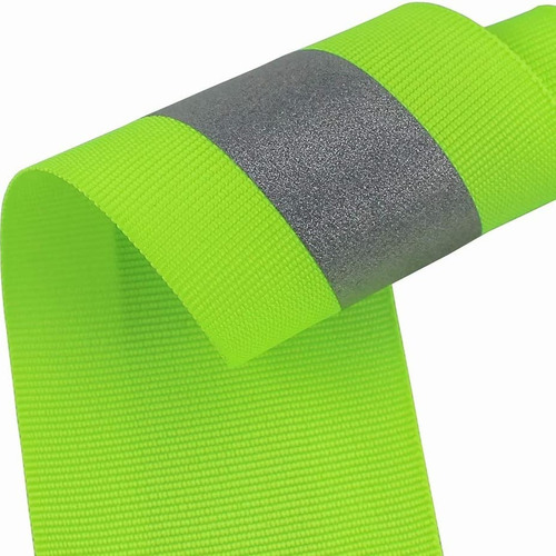 Imagen 9 de 10 de Cinta Reflectiva Textil Fluo Para Costura Vestimenta 10 Mts