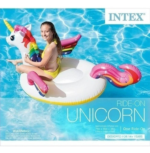 Inflable Montable De Unicornio Intex® 57552 Blanco